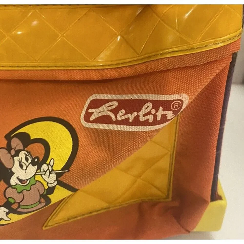VERY RARE VINTAGE 90'S DISNEY Pluto Mickey school backpack‎ by HERLITZ